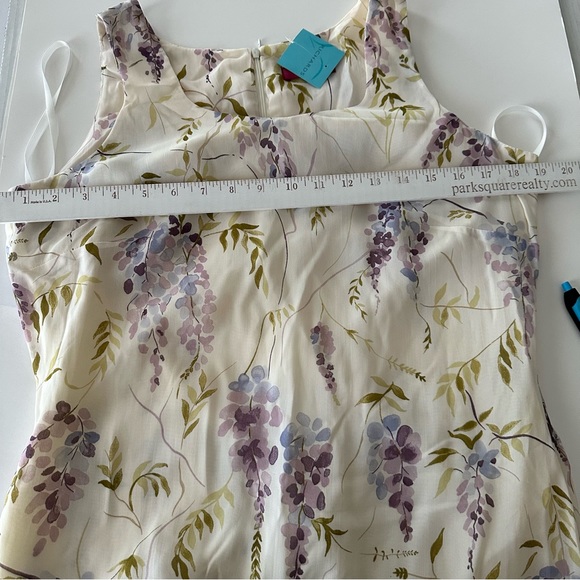 Richards Womens Maxi Dress Sz 12 USA 42 eur 14 UK. Cream w purple NWT VintageY2K - Picture 6 of 8